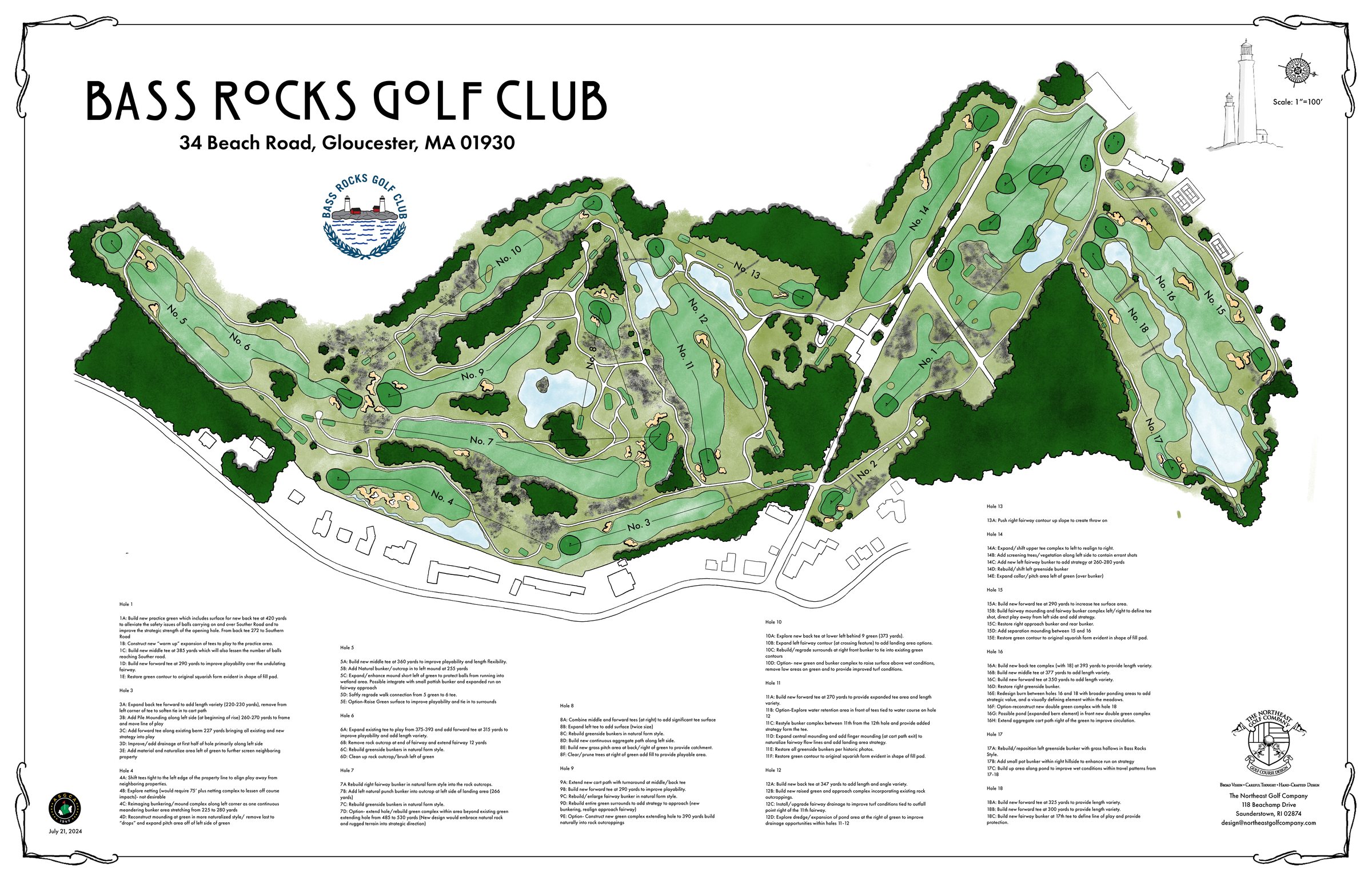 Bass Rocks 2024 Master Plan map